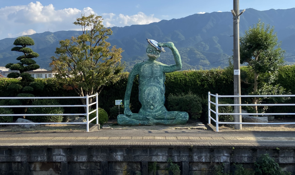 田主丸駅お迎え河童